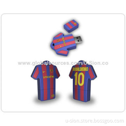 Rubber Man T-shirt Shape USB Flash Drive with Free Logo, Capacity from 1GB-64GB, Suit for Gift Order